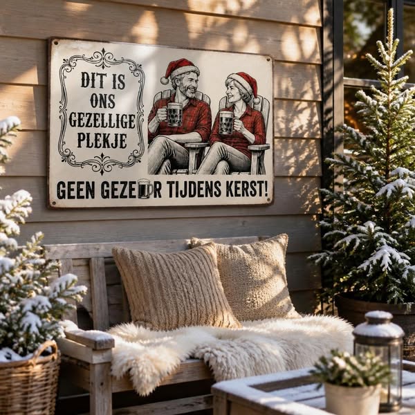 Geen Gezeur Tijdens Kerst! (Het leukste retro kerstbord voor thuis)