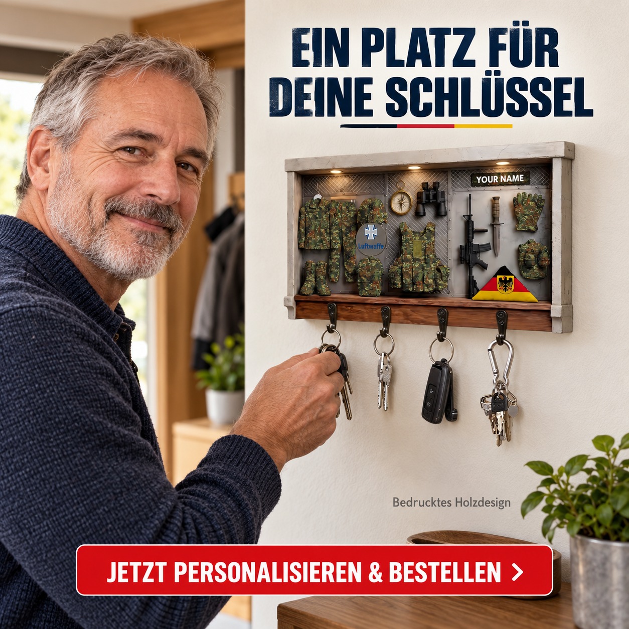 Schlüsselhalter personalisieren