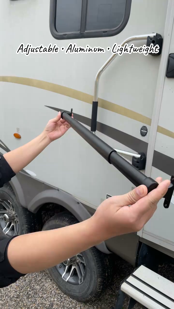 Adjustable RV Screen Door Crossbar Handle
