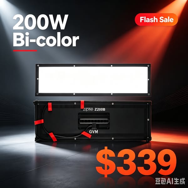 Zip Tile Z200B 200W LED Light Mat Bicolor Modular USB-C Flexible Led V