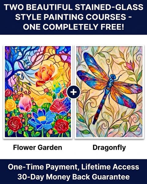 Buy One Stained-Glass Style Course Get Another FREE