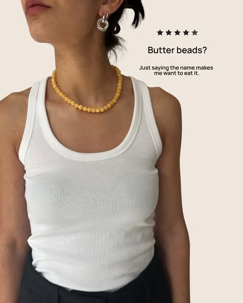 'Brie' Butter Bead Necklace