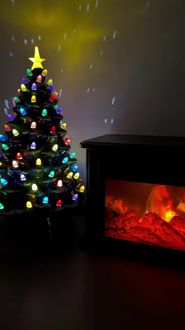 Mini Resin Nostalgic Christmas Tree Lamp