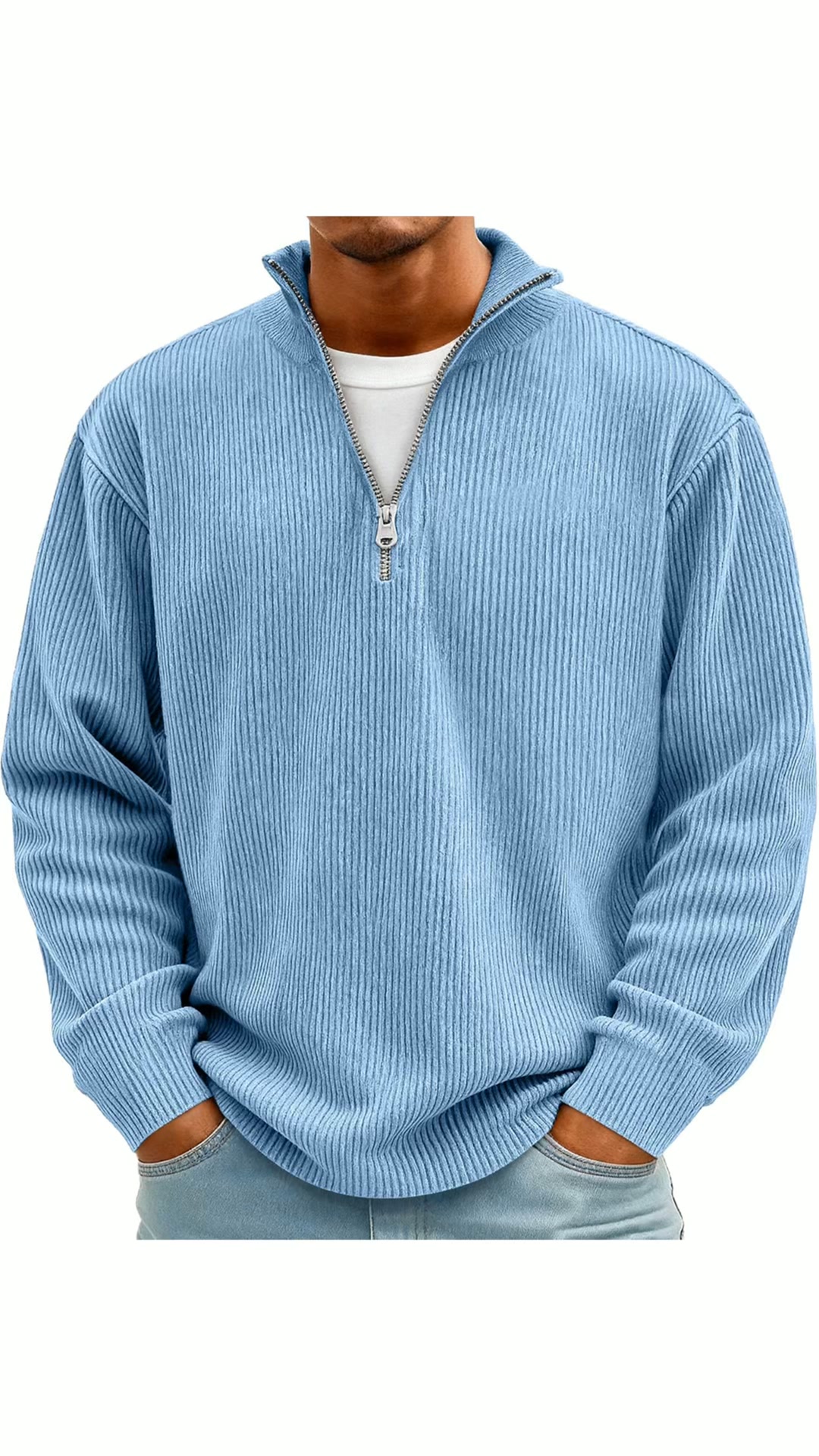 Men's Corduroy Quarter-Zip Pullover