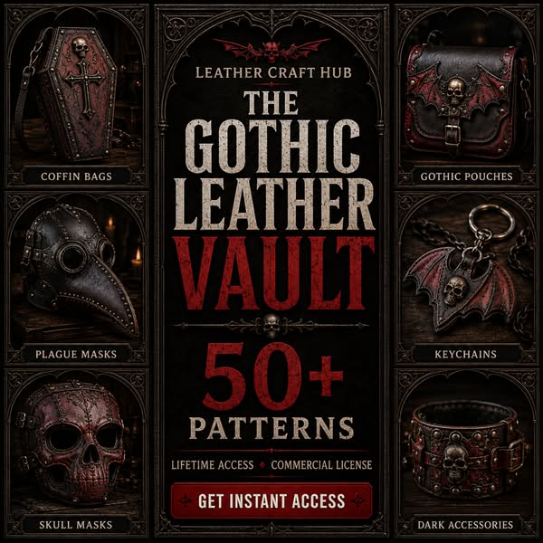 50+ Gothic & Horror Leather Pattern Bundle
