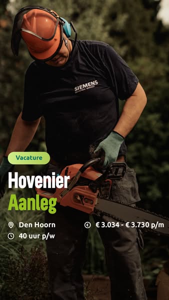 Vacature: Hovenier Aanleg