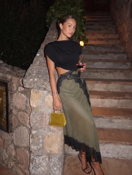 Olive Lace Dress