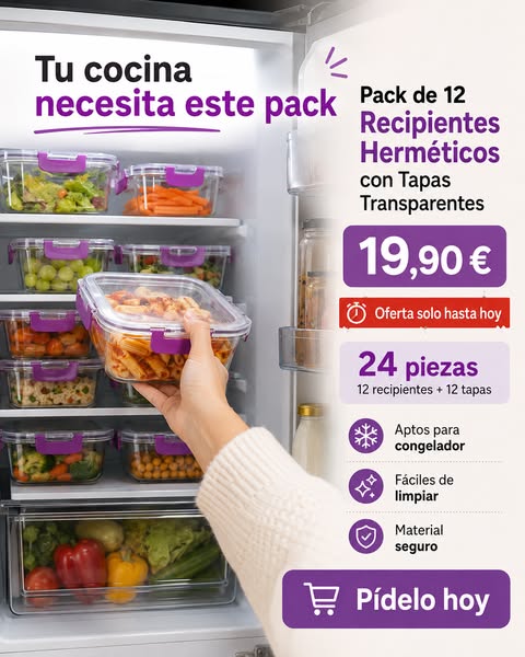 Set 24 Recipientes Herméticos