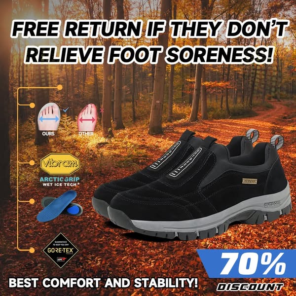 (Free Insoles And Socks)Men's Comfortable Waterproof Orthopedic Walking Shoes Hiking Shoes(Last Day 70% OFF)