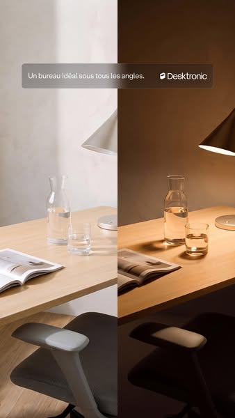 Un bureau. Deux ambiances.