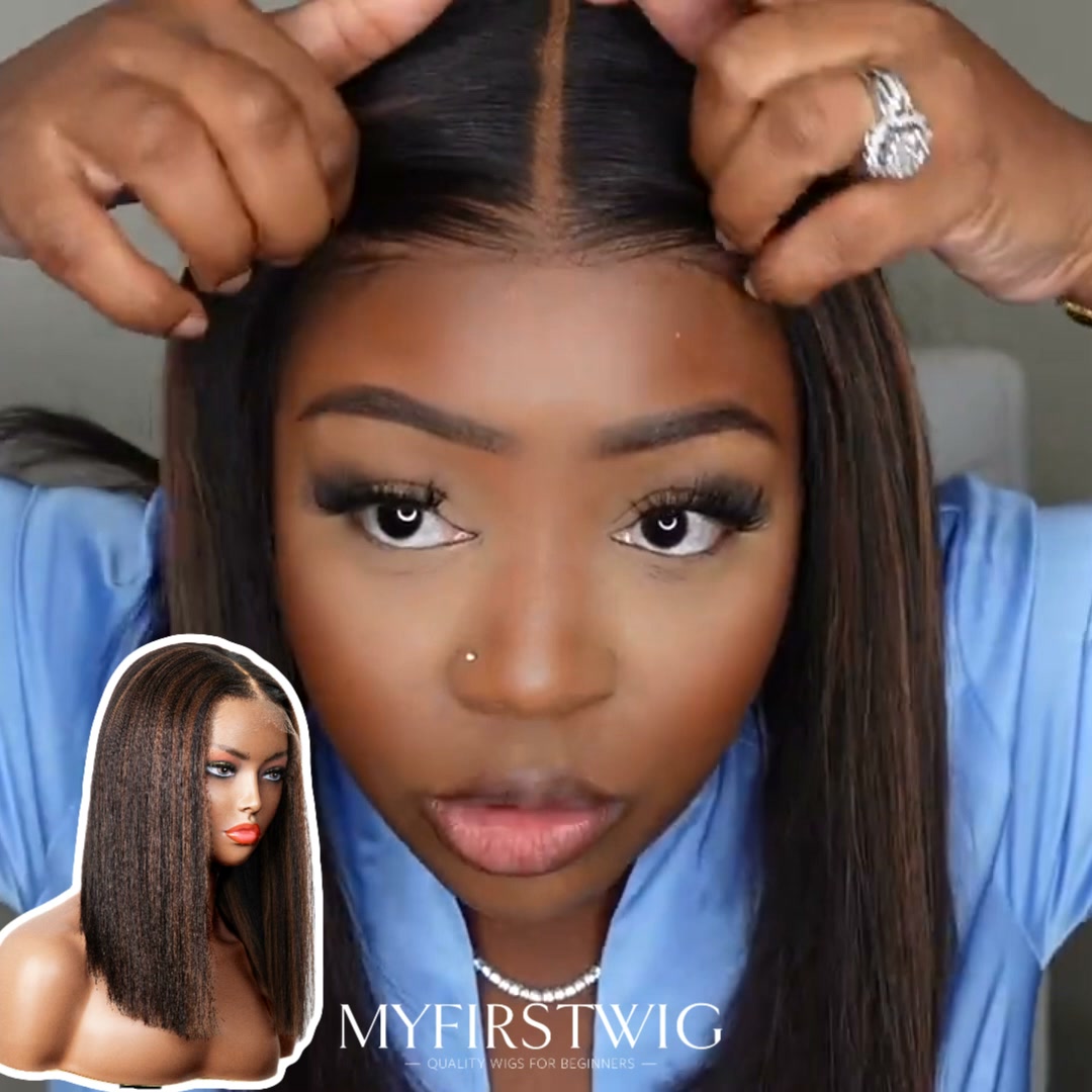 Brown Highlight Bob Glueless Human Hair Wigs