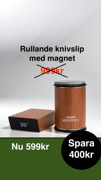Årets knivslip 2025, nu till super-rea. Gör det till en fröjd att stå i köket! Förvandla alla dina knivar hemma till proffsverktyg