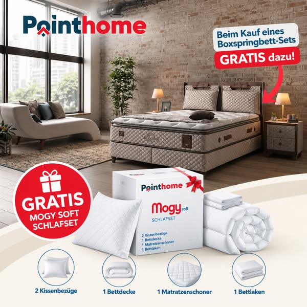 Boxspringbett kaufen – Schlafset GRATIS!