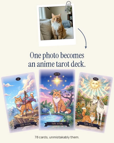 An Anime Tarot Deck Starring Your Pet