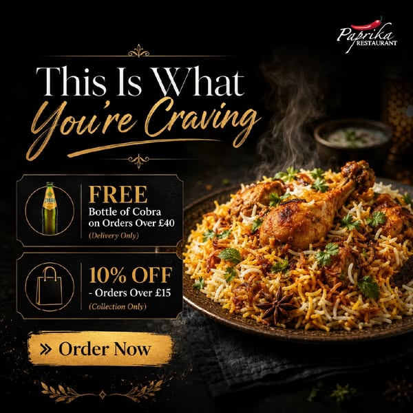 Anúncio de Paprika Indian Restaurant
