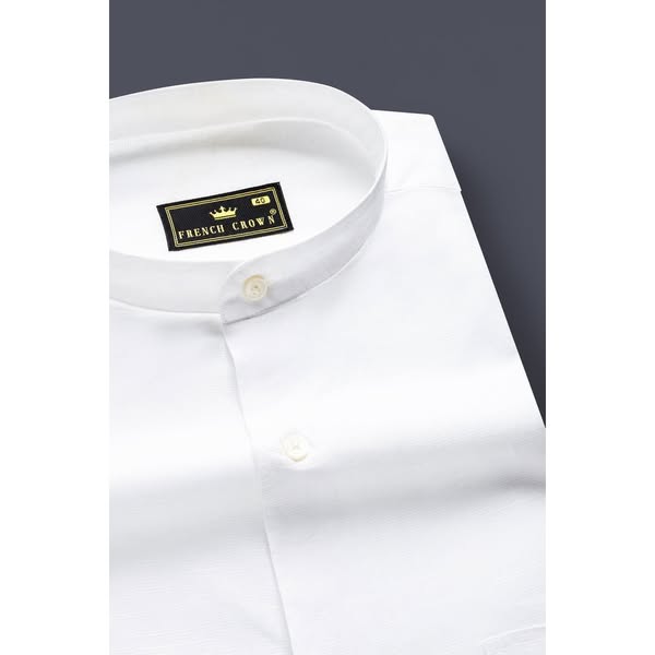 Bright White Luxurious Italian Linen Shirt