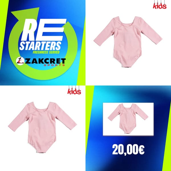 GO DANCE GIRLS LEOTARDS 3/4 SLEEVE 9991-TPK Ροζ