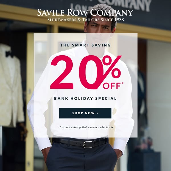 Bank Holiday Special 20% OFF