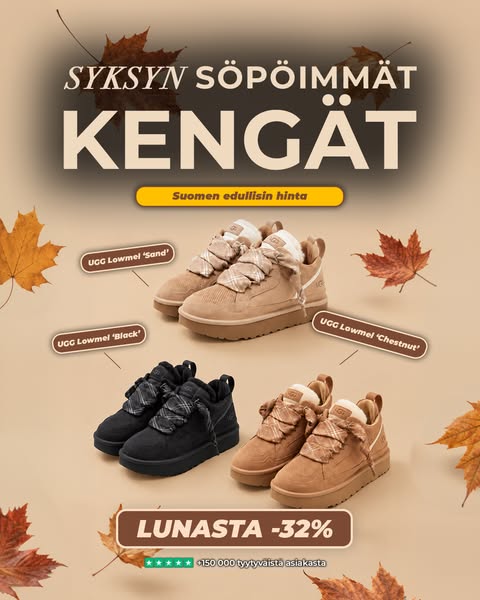 UGG Lowmel -32 % – Syksyn söpöimmät kengät