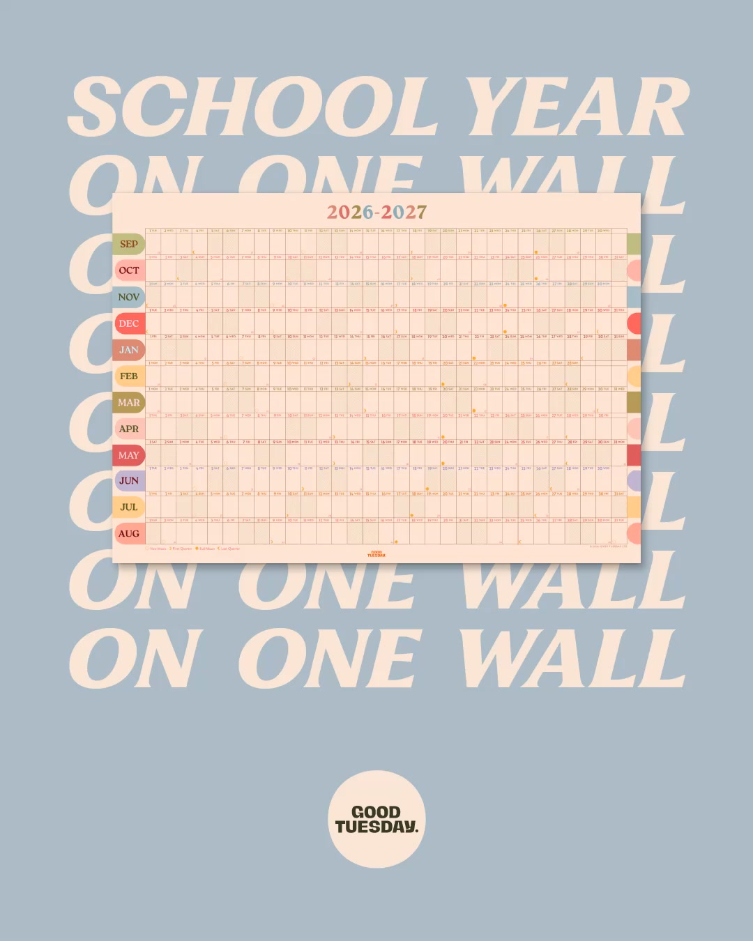 2026/27 Academic Year Wall Planner