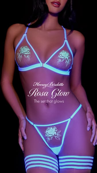 The bodysuit glows
