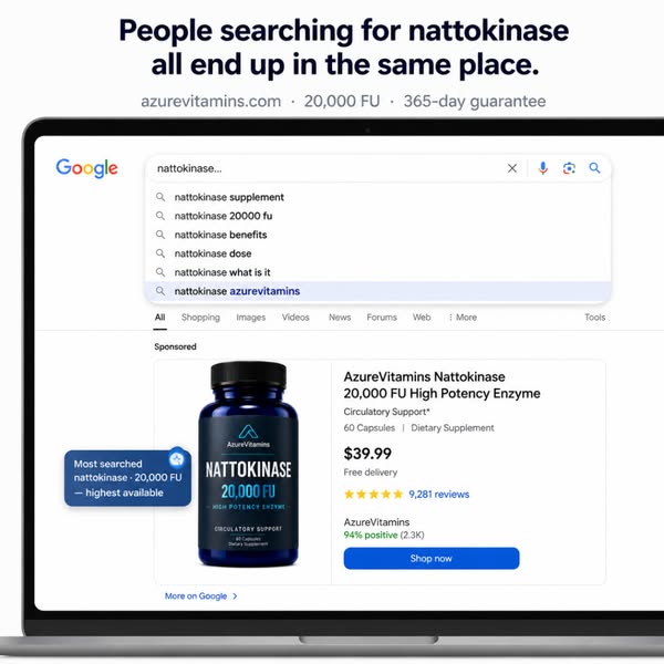 20,000 FU Nattokinase for Circulation