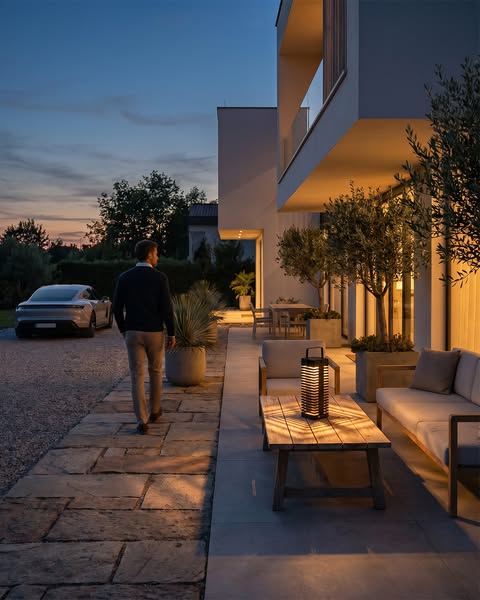 Iluminación solar inteligente para exteriores