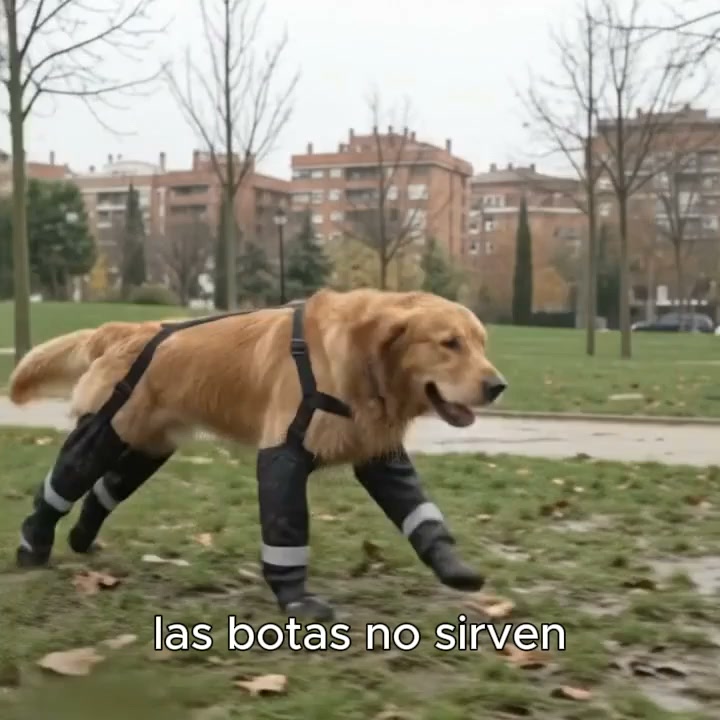Corre, salta… y no se cae
Aguanta el paseo entero
Ni una bota perdida más
La prueba que las botas no pasan