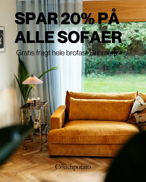 SPAR 20% PÅ ALLE SOFAER