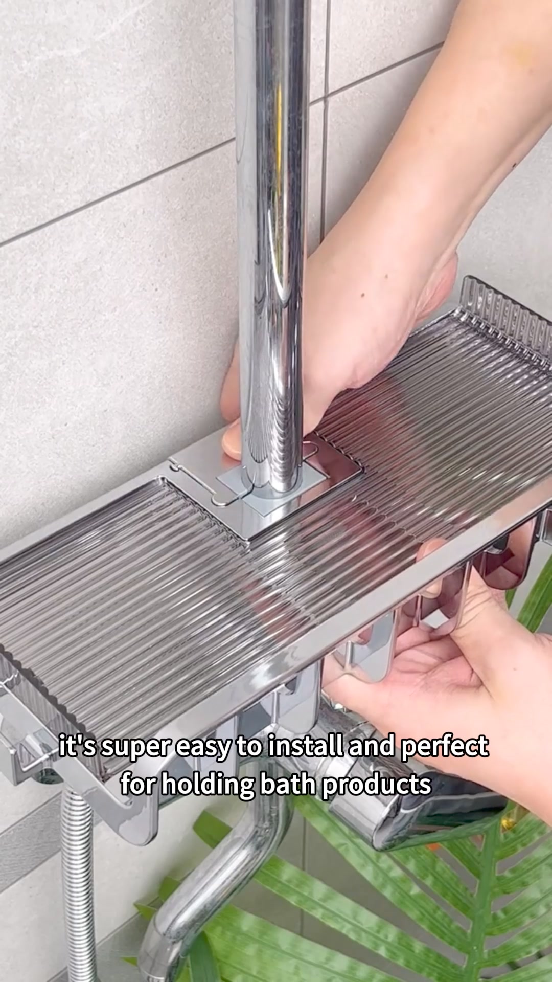 Adjustable Metal Shower Caddy: Easy Installation & Cleaning