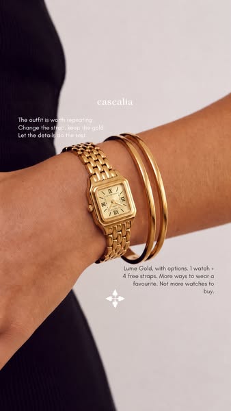 One watch, five straps, changed in seconds.