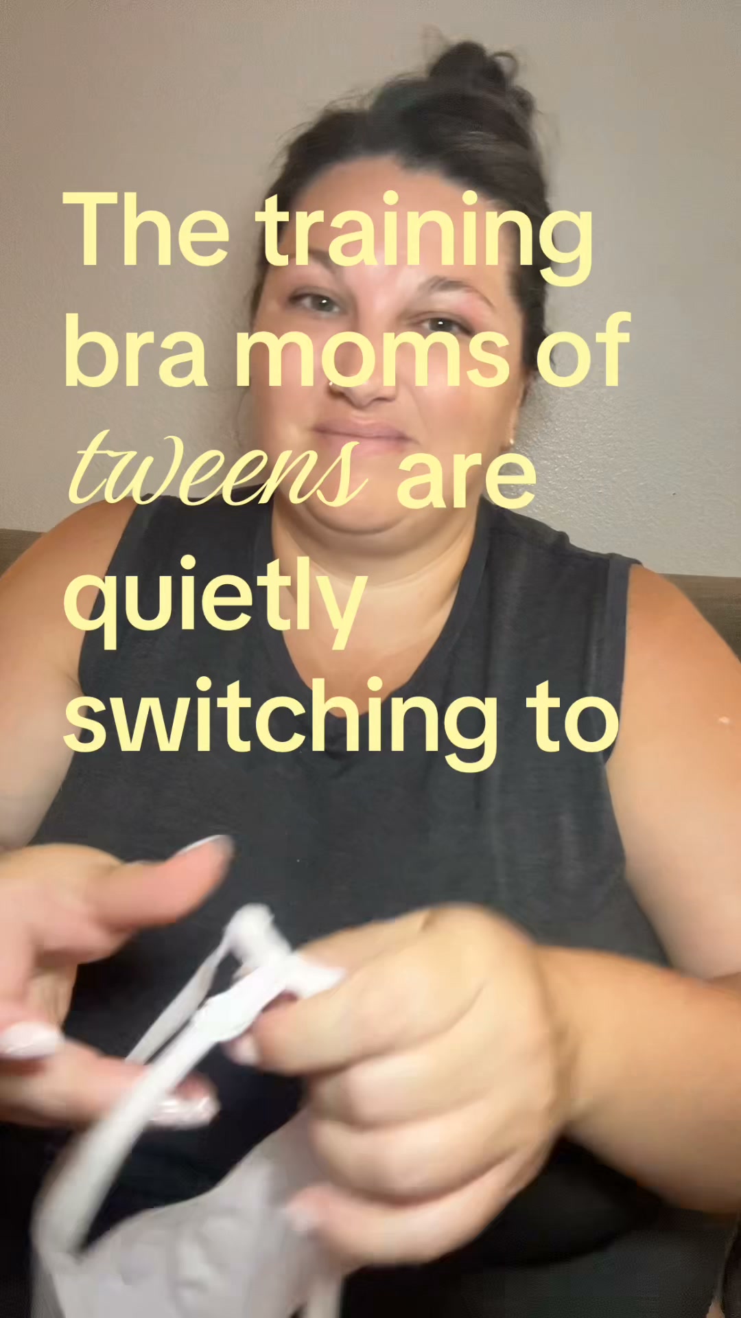 She stopped adjusting it