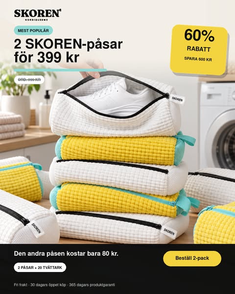 2-pack + 20 tvättark för 399 kr