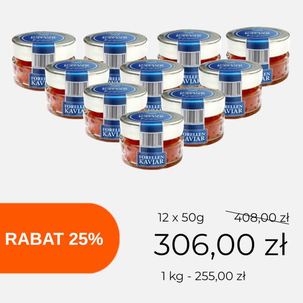 SET Kawior z pstrąga, 12 x 50g