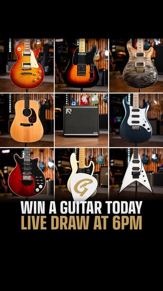 Win a dream guitar today at 6pm