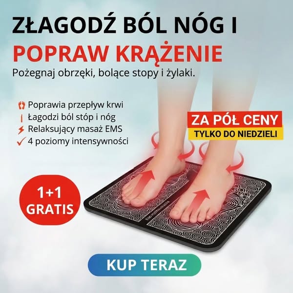 Masażer stóp EMS - zapomnij o obrzękach nóg +