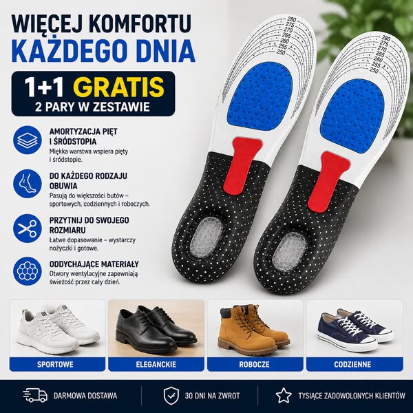 ORTOSTEP – Poczuj ulgę przy każdym kroku | Zestaw 1+1 GRATIS (2 PARY) – DODOMEK