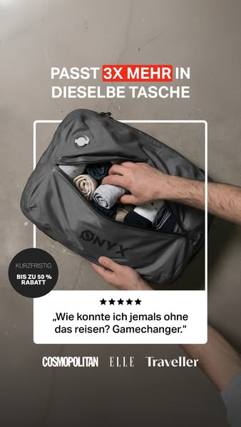 Nehmen Sie 3× mehr in denselben Koffer mit