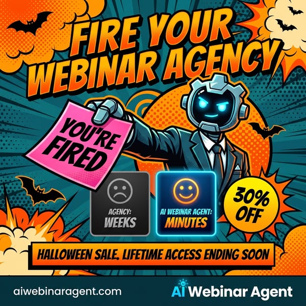 AI Webinar Agent Halloween Sale: 30% Off