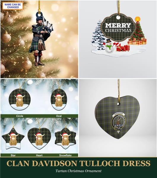Clan Davidson Tulloch Dress Tartan Ornaments