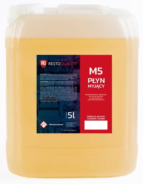 Profesjonalny płyn do mycia naczyń w zmywarkach gastronomicznych M5 | 5l