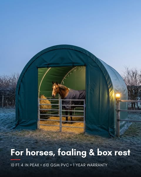 Tall Horse Field Shelter, 10 ft Peak