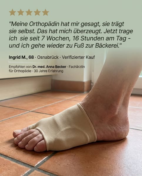 Endlich. Eine Hallux-valgus-Behandlung, die wirklich wirkt — ohne Operation.