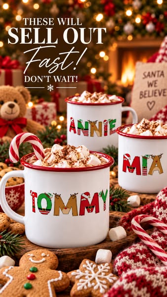 Their Name On A Vintage Santa Mug