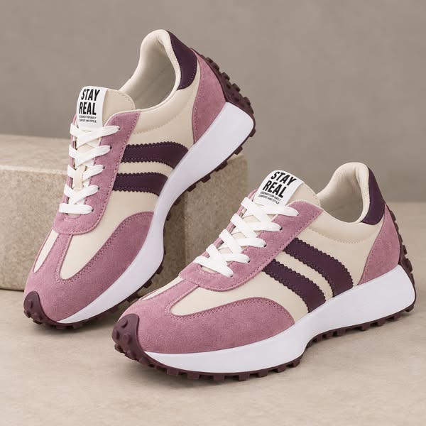 Sneakers con plateau ammortizzato