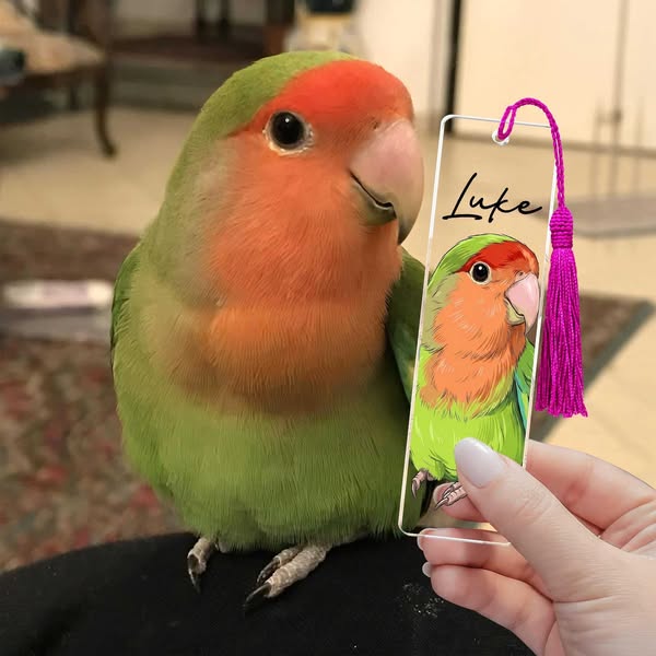 Personalized Portrait From Photo Pet Bookmark, Custom Pet Photo Bookmark with Tassel, Pet Lovers Gift, Book Lovers Gift, Dog Owner Gift