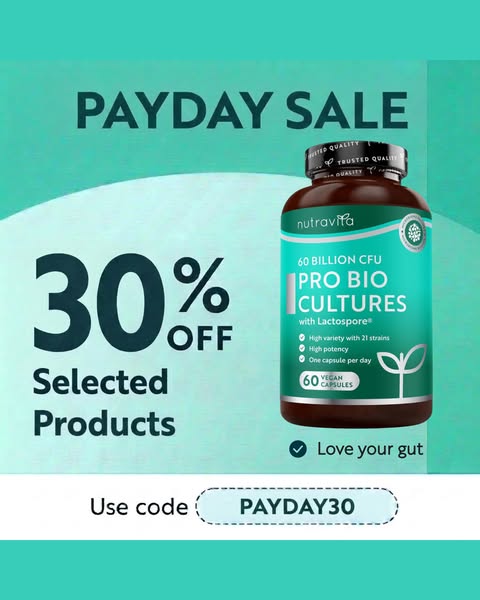 Nutravita | 60 Billion CFU Bio Cultures | 60 Vegan Capsules | Nutravita