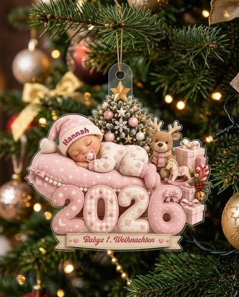 Babys erstes Weihnachten Personalisieren Sie Ihr Ornament
