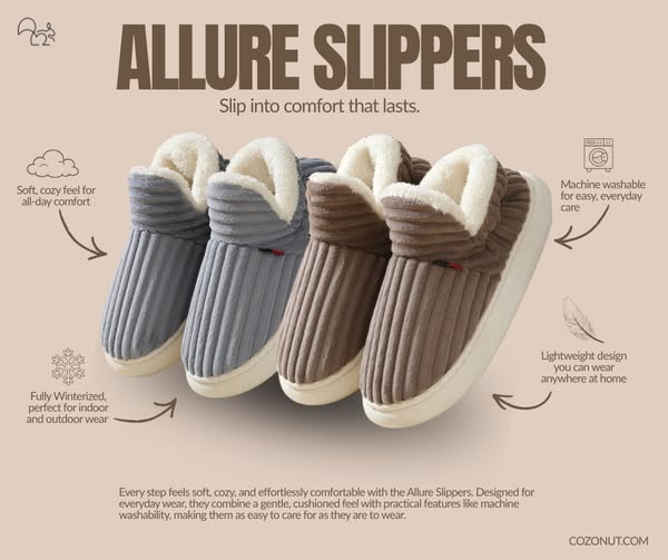 Your everywhere‑slipper — Thick, cloud‑like soles that make every step—indoors or out—feel effortless.