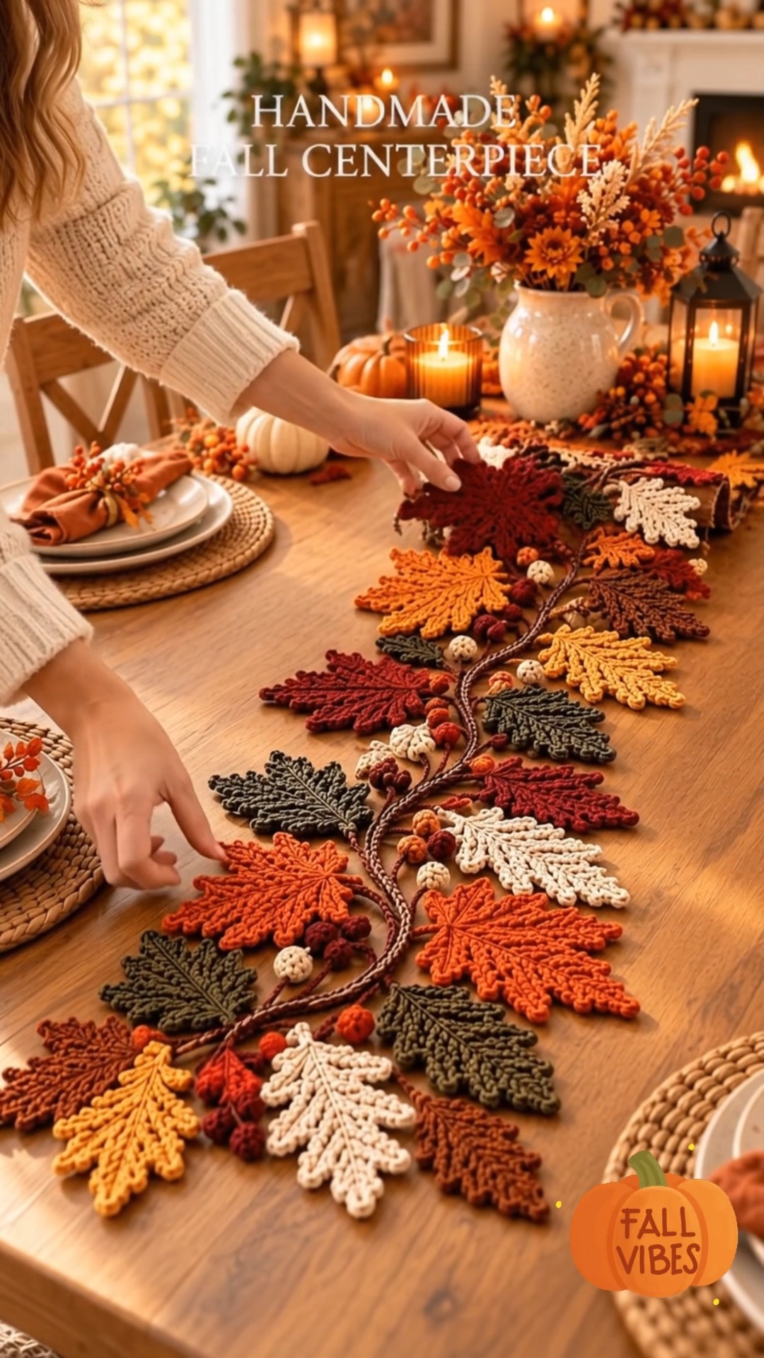 It starts with one little crochet leaf…